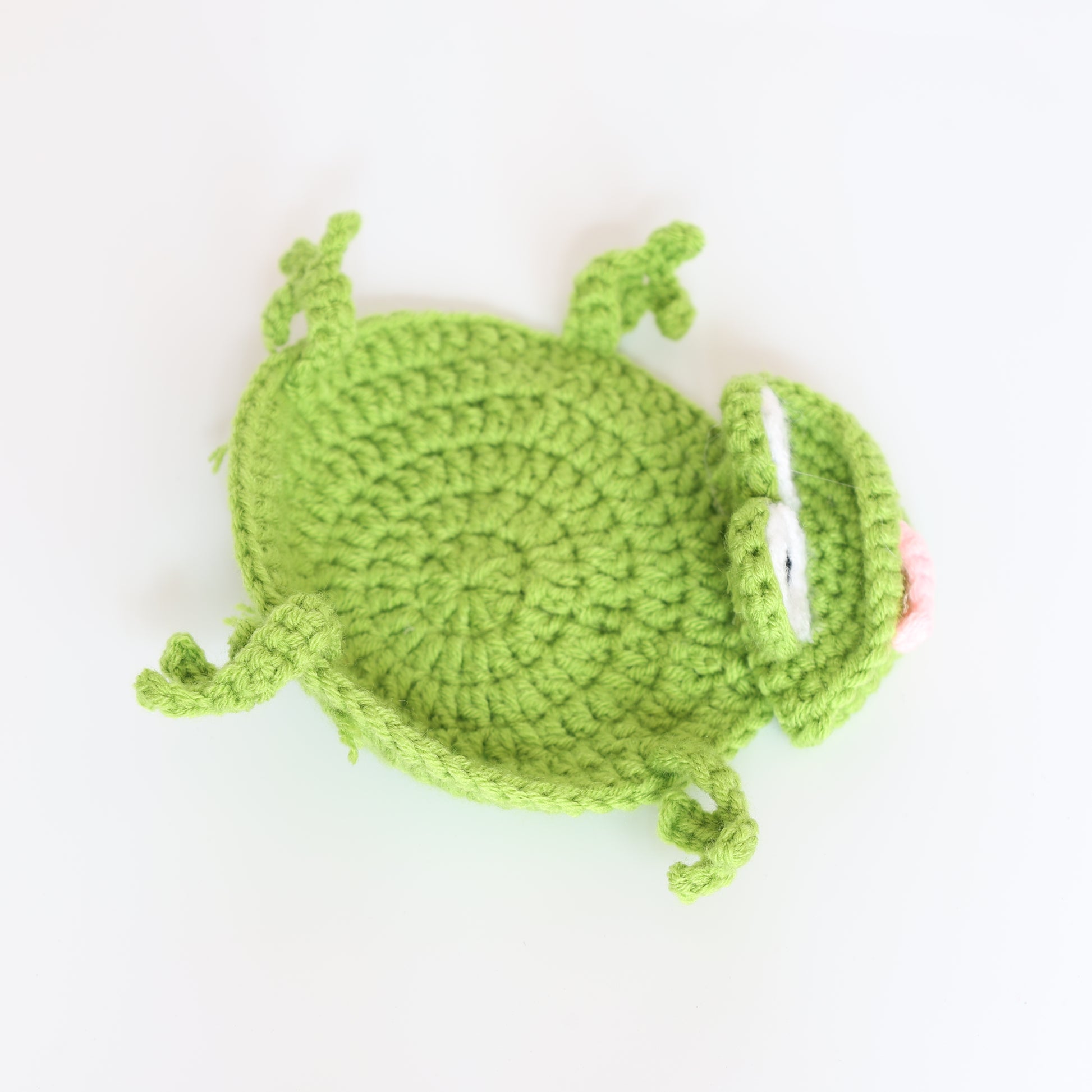 Crochet Frog Cup Coaster - image 4