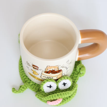 Crochet Frog Cup Coaster - image 6