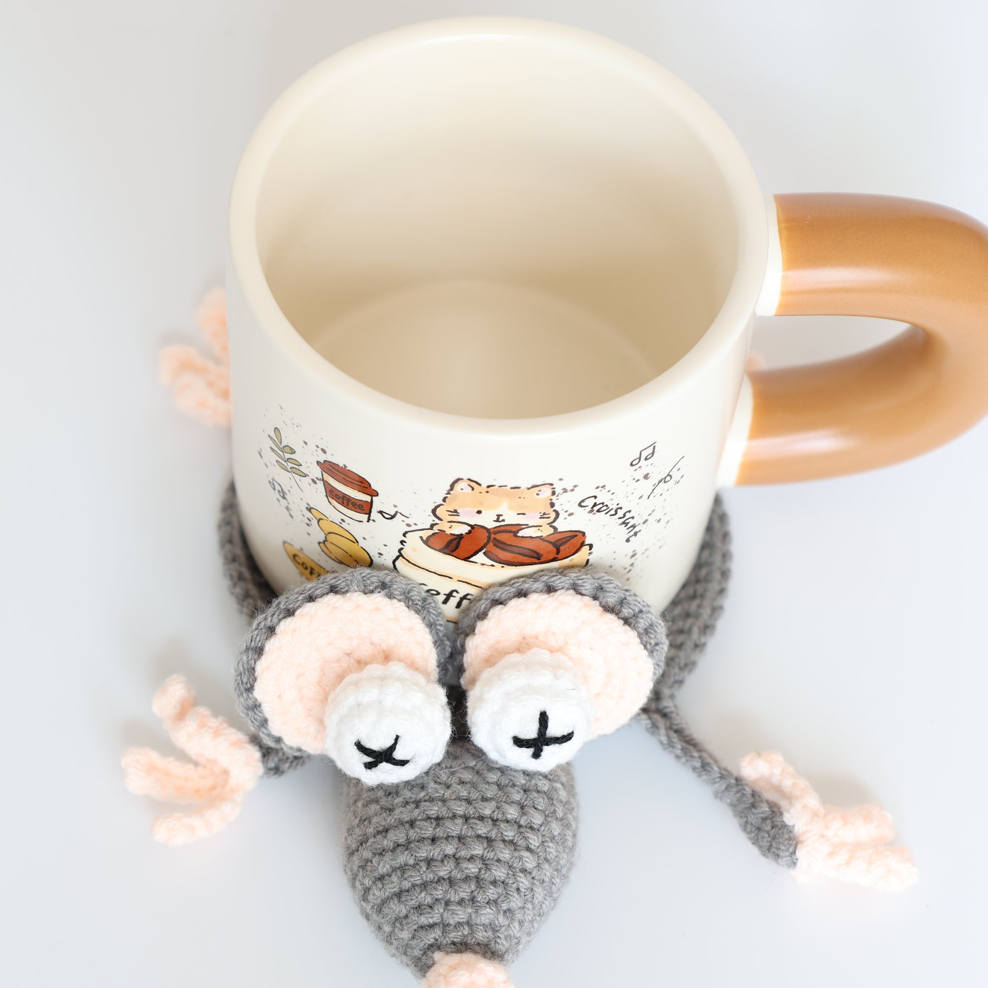Crochet Mouse Cup Coaster - image 6