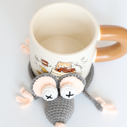 Crochet Mouse Cup Coaster - image 6