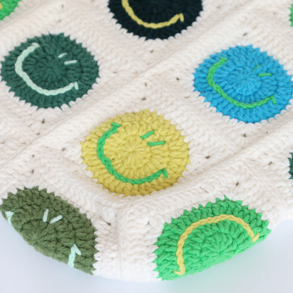 Crochet Smiley Granny Square Tote Bag - image 5