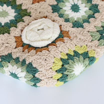 Crochet Camellia Granny Square Tote Bag - image 4