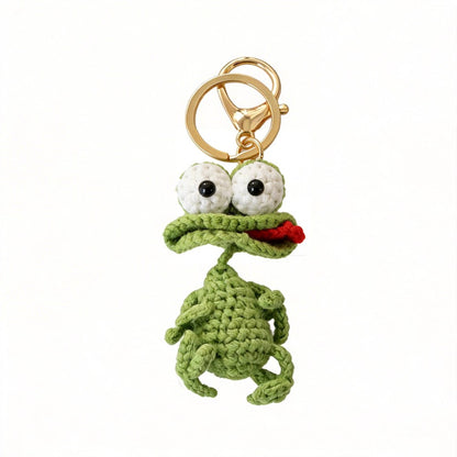 Crochet Green Duckling Keychain - image 1