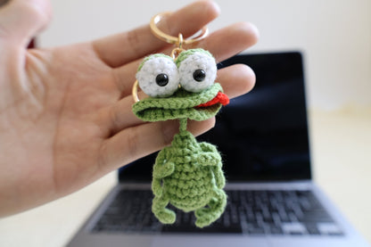 Crochet Green Duckling Keychain - image 2