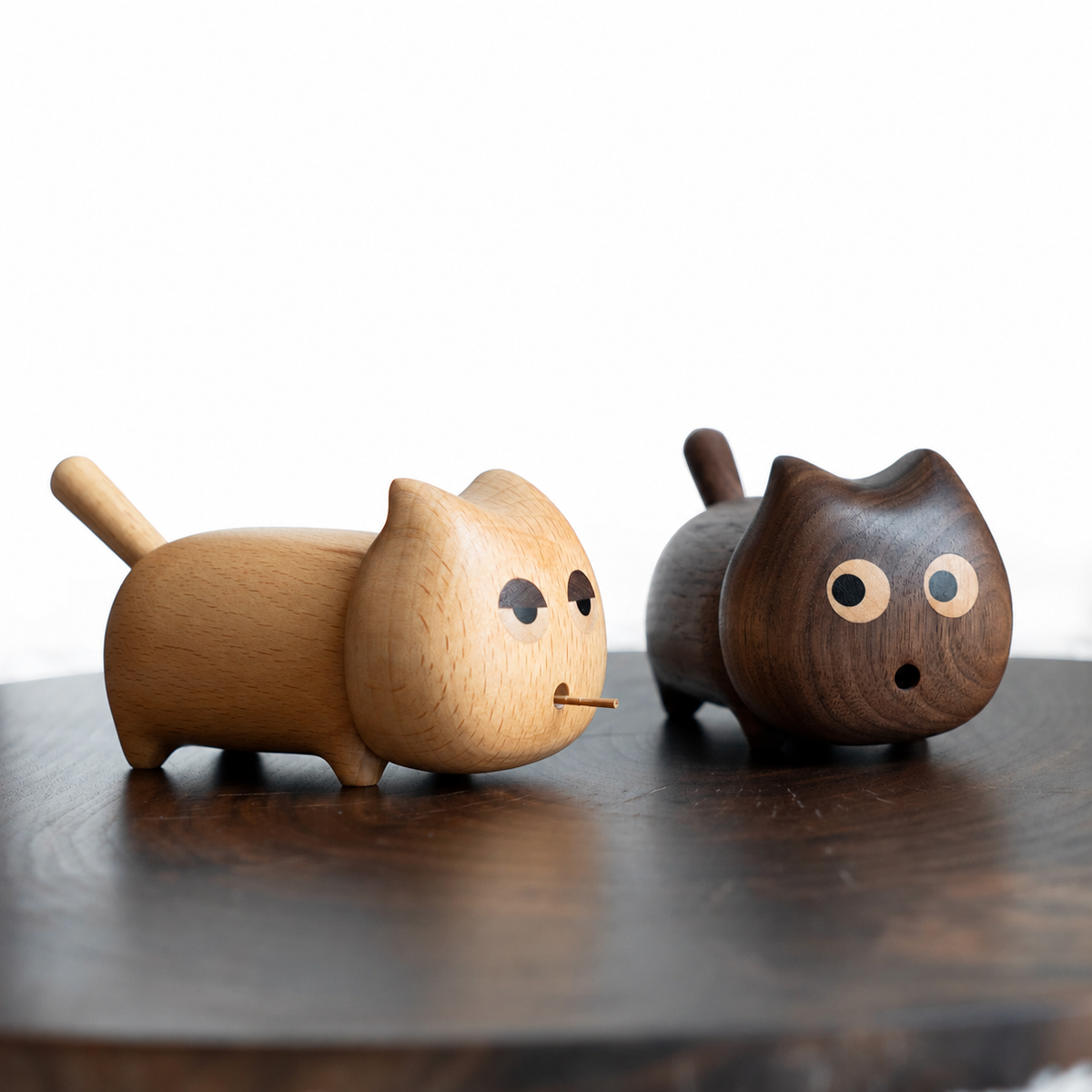 Creative Office Gif Curious Cat - North American Black Walnut (toothpicks Not Included)