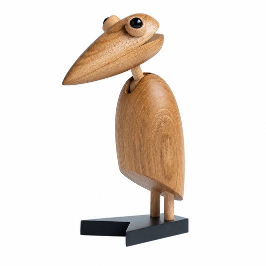 Nordic Wooden Woodpecker Desk Ornament - Creative Office Gif Teak (spot) 1 Piece