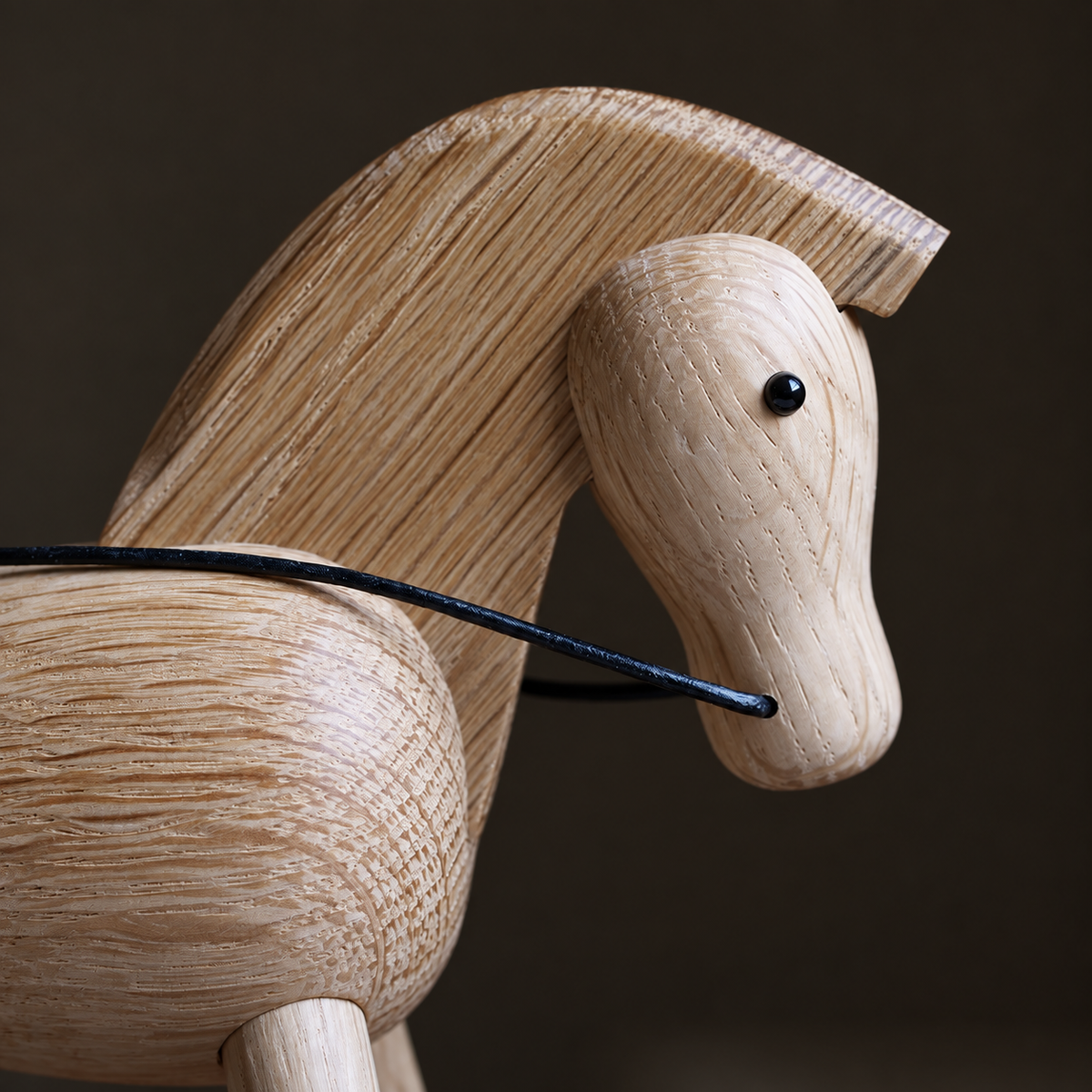 Creative Office Gif Wooden Oak Horse - 13cm Tall