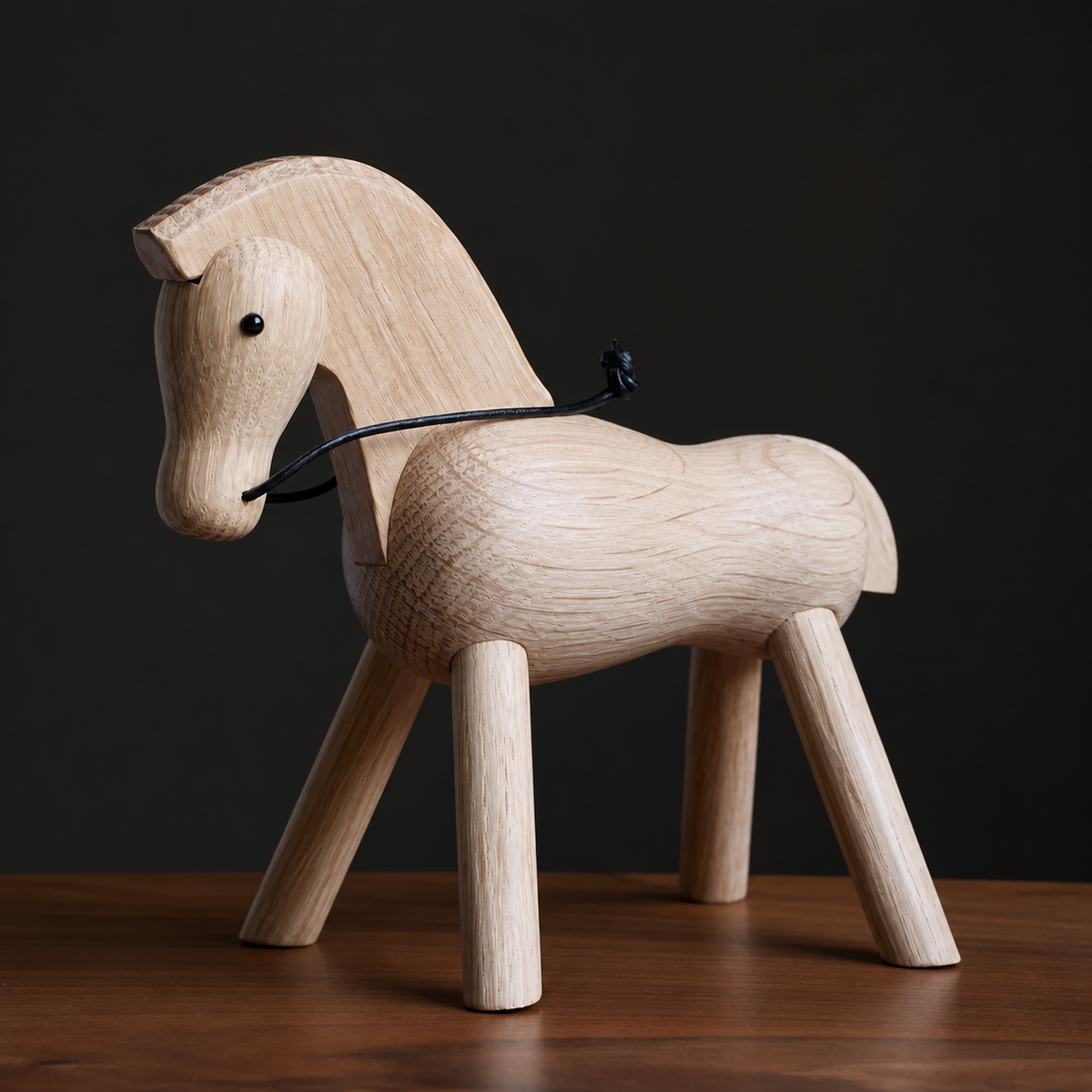 Creative Office Gif Wooden Oak Horse - 13cm Tall