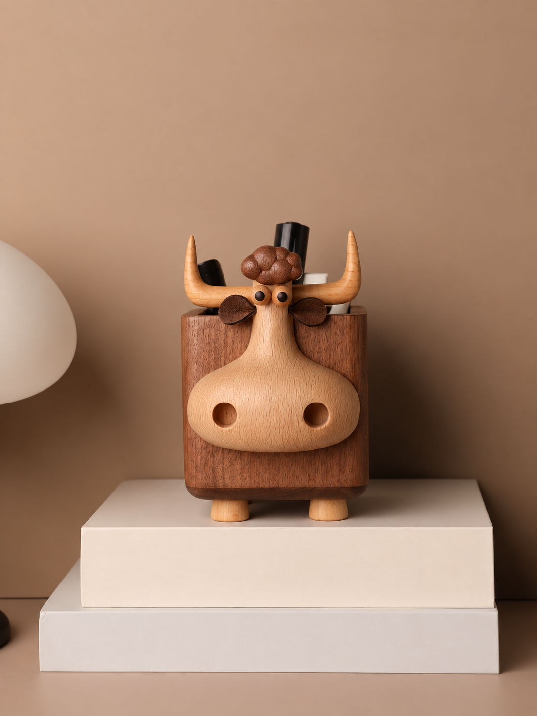 Desktop Storage Gift Calf Pen Holder